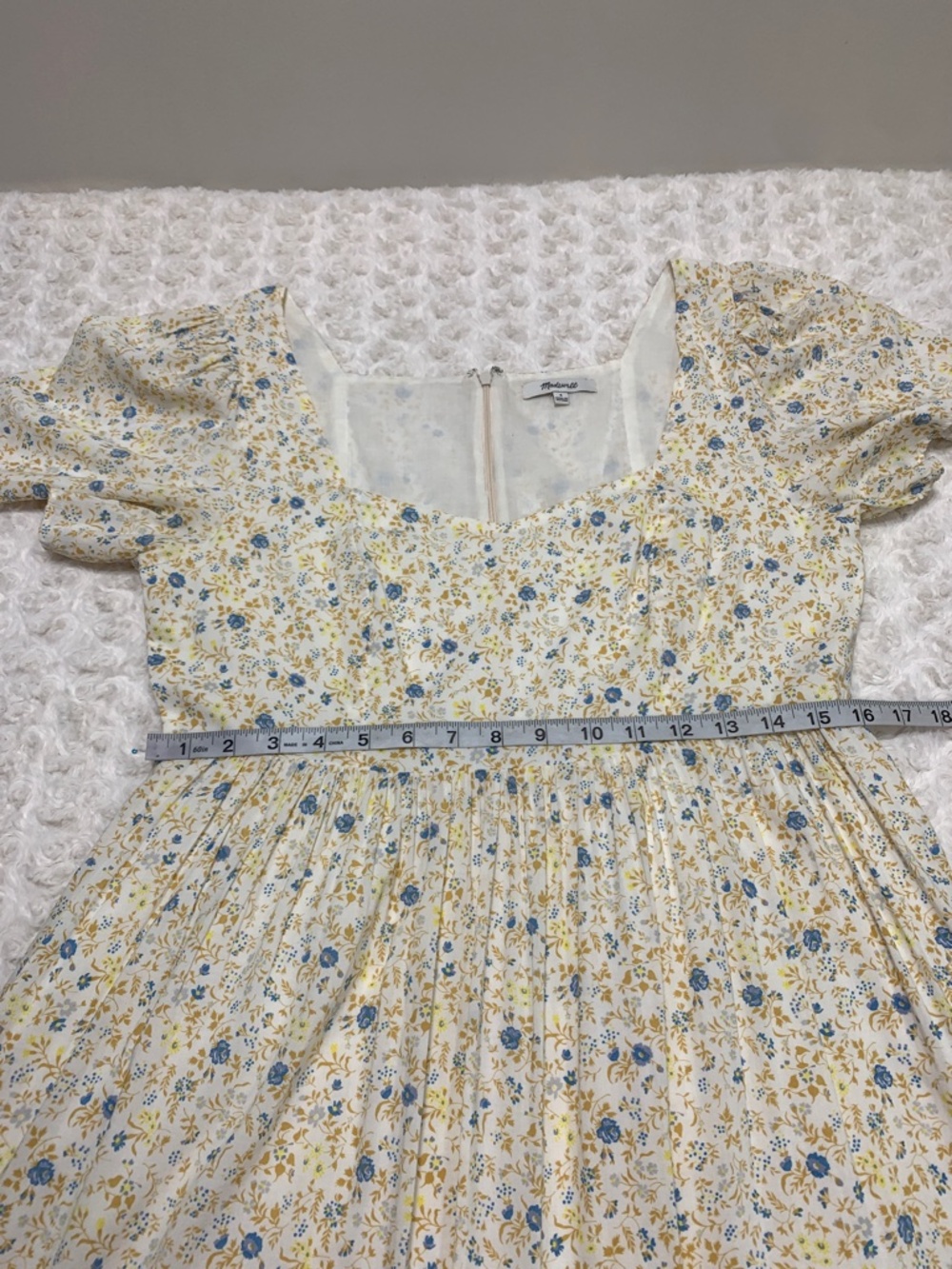 Madewell Folkmagic Floral Flutter Sleeve Tiered Midi Dress Sz 6 - Picture 13 of 14